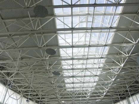 The image of a metal design of a ceiling