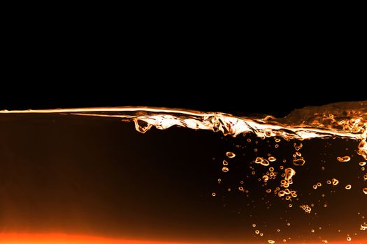 A red fire water background abstract