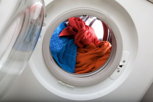 A colorful clothes wash