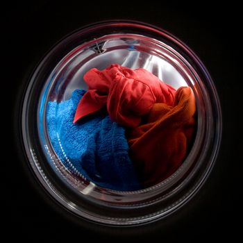 A colorful clothes wash
