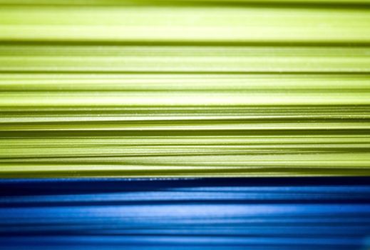 Green and blue plastic layers - abstract background