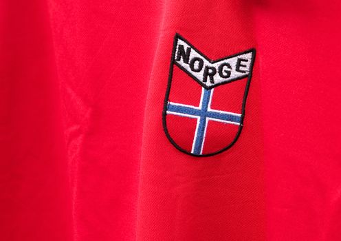 A norwegian emblem on a shirt