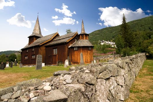 A stavechurch - stavkirke - in Norway located at Hol built in the 13th century.