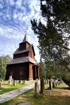 A stavechurch - stavkirke - in Norway located at Torpo built in the 13th century.