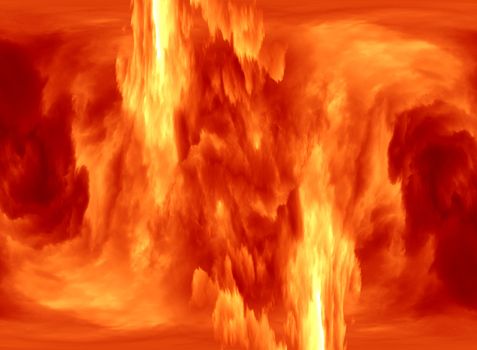 Abstract image of the eruption