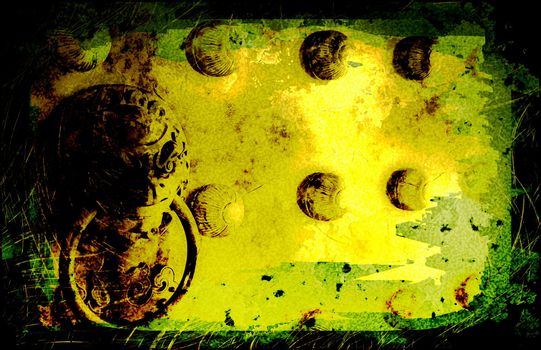 Grunge Ancient Chinese Dragon Door Textured Background