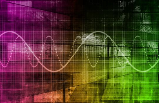Futuristic Abstract Background as Audio Sound Flare