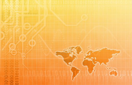 Global Business Color Technology Abstract in Colors