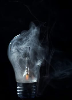 Detail of the blown-out bulb