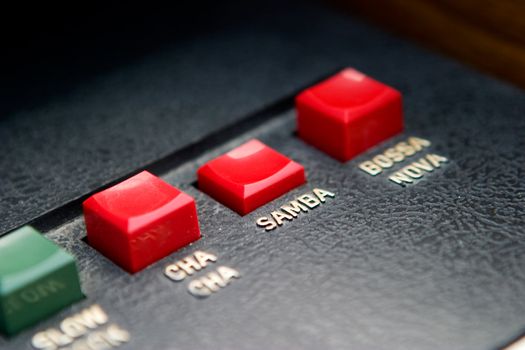 Retro organ button - with focus on the samba button
