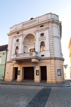 Architecture detail of a building in Tabor, Czech Republic