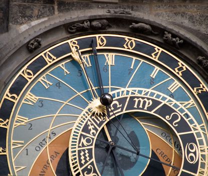 The astronomical clock in the old town square, Prague Czech Repbulic.