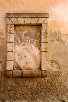 Window abstract detail on a street in Prague, Czech Republic.