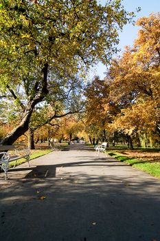 Vojanovy Sady park in Prague, Czech Republuc.