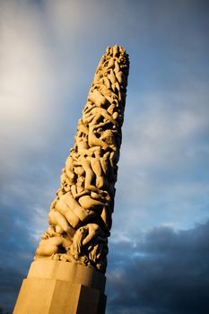 The vigeland sculpture park in Oslo, Norway