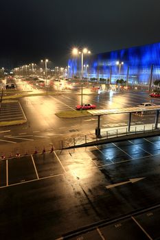 car park at night