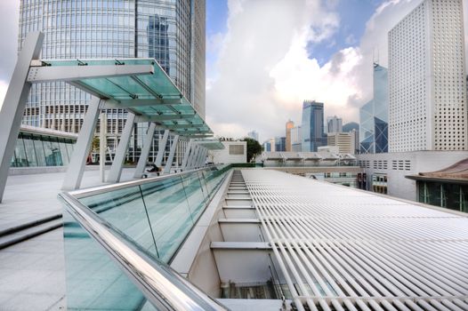 modern building on a background of blue sky 