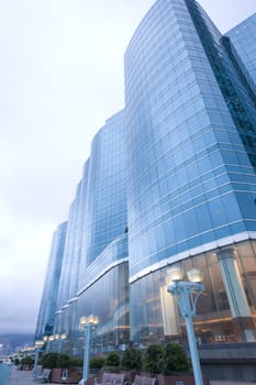 Modern skyscraper building on Hong Kong Island
