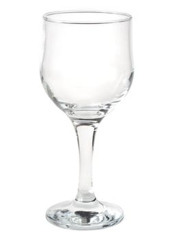 empty wine glass isolated on white background