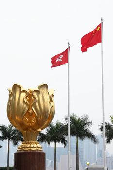 Golden Bauhinia sculpture