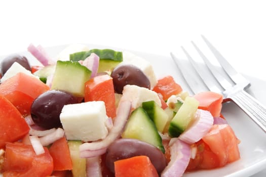 plate of fresh greek salad