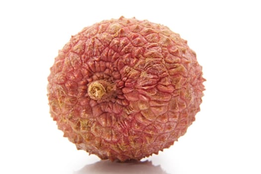 fresh ripe lychee isolated on white