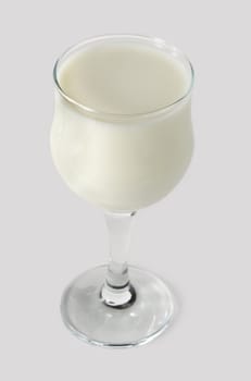 fresh milk in a wine glass