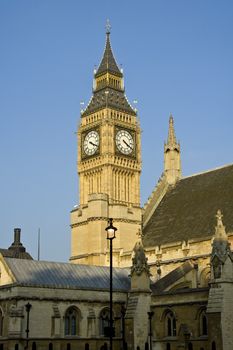 A view of Big Ben on a sunny day. London.