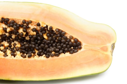 papaya on white background