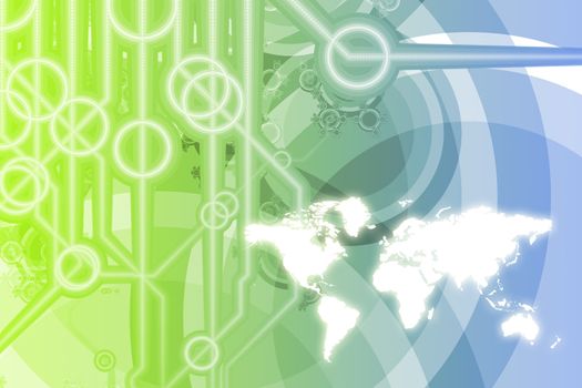 Global Business Color Technology Abstract in Colors