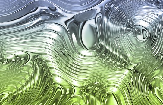 Blue Green Liquid Metal Wild Ripple Texture 