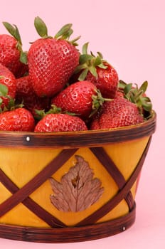 basket with strawberries