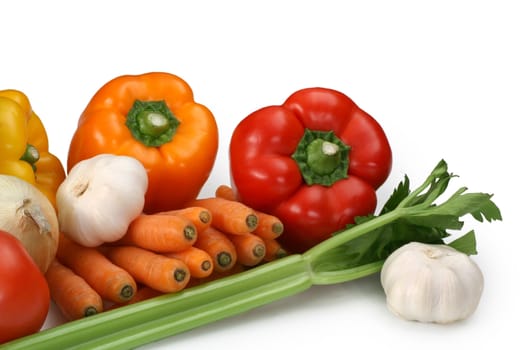 closeup on some fresh vegetables