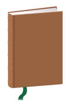 Template of a Standing Hardcover Book