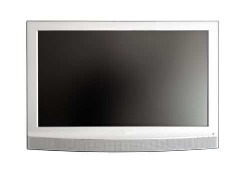 Isolated TV on white background