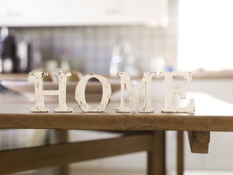 Home with antique letters in foreground of an interior