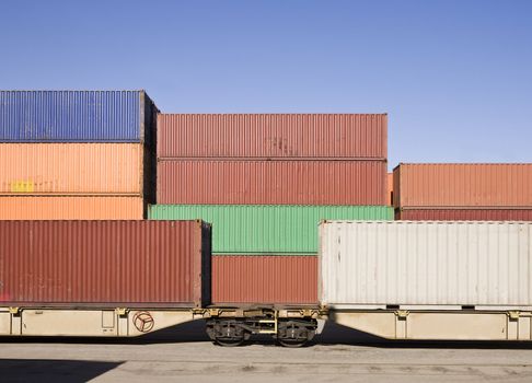 Cargo Containers waiting to be loaded