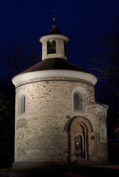 Romanesque Rotunda of St Martin from 11th century. Prague, Czech republic, Europe, EU.