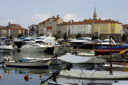 Boats in Budva, near the old town