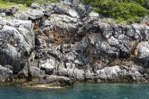 Rock on the shore of the Adriatic sea