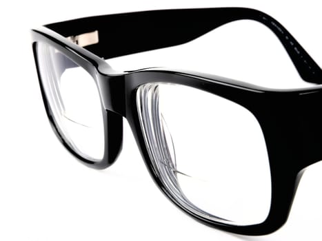 Black retro eyeglasses