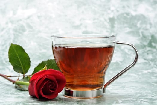 cup of tea, marble pattern background