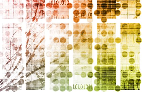 Technology Concept with Online Media Abstract Art