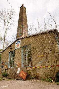 A street in Christiania - an area of Copenhagen, Denmark