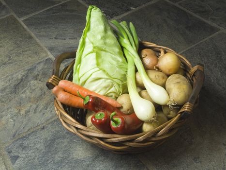 basket full of fresh vegetables