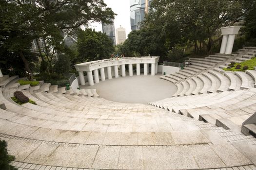 it is big square and many stone stair