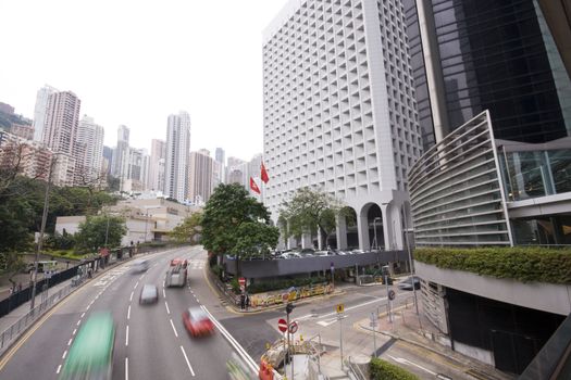 it is traffic through downtown in HongKong
