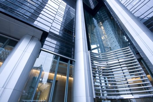 it is a modern  building in hong kong