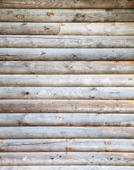 Old-fashion rural wall from wooden logs