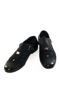 Black men's dress shoes,isolated